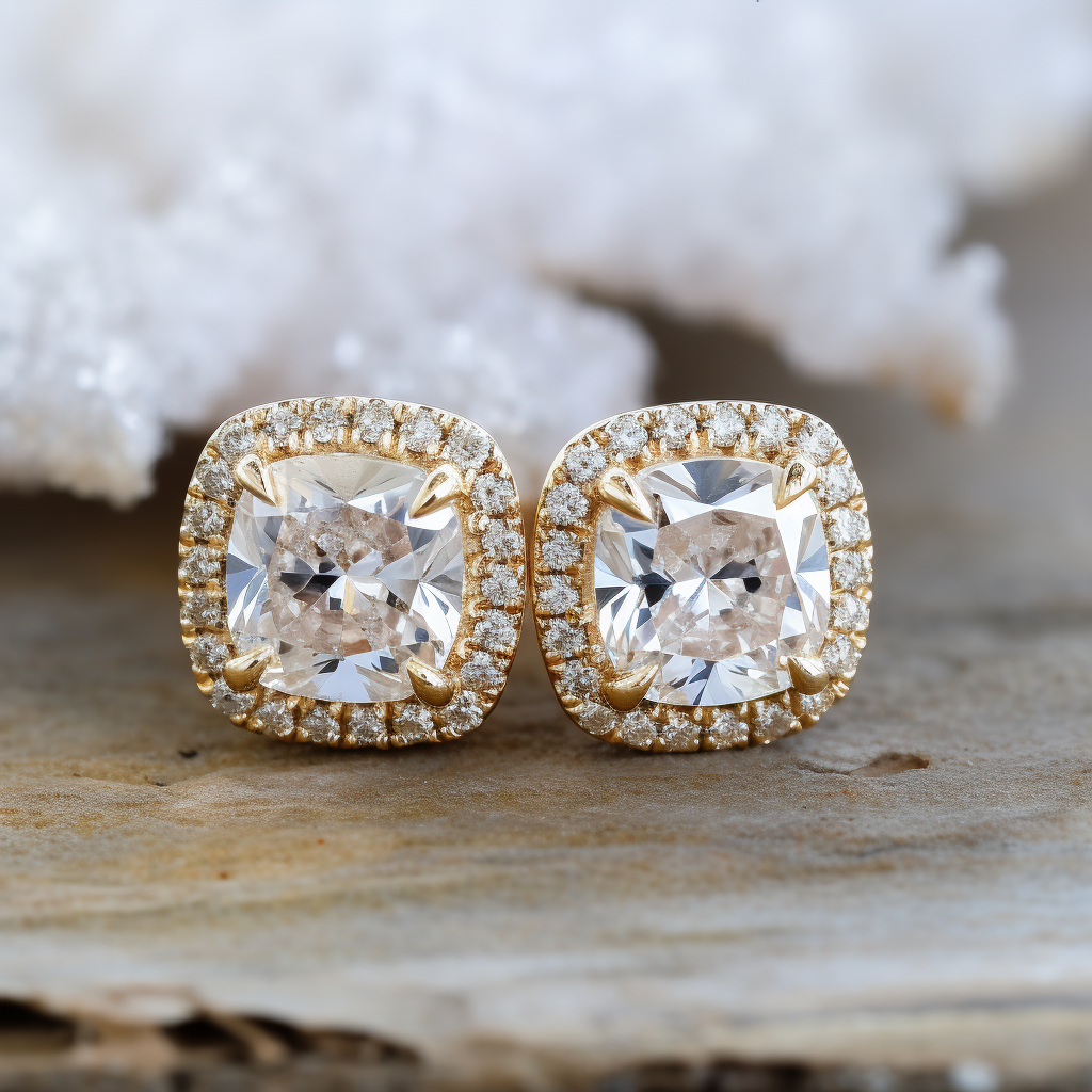 2 Ct Cushion Cut Simulated Diamond Solitaire Stud Earrings 14k White Gold  Plated | eBay