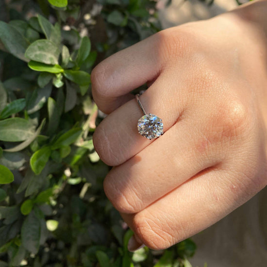 Sapphire Moissanite Ring - Fiona Diamonds - Fiona Diamonds