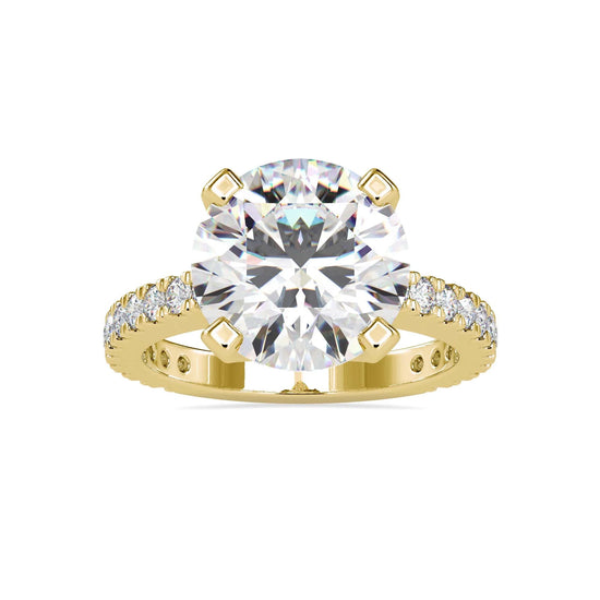 Ella 3ct Round Lab Diamond Ring - Fiona Diamonds - Fiona Diamonds