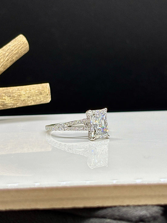 Fantasy Lab Grown Diamond Ring - Radiant & Chic