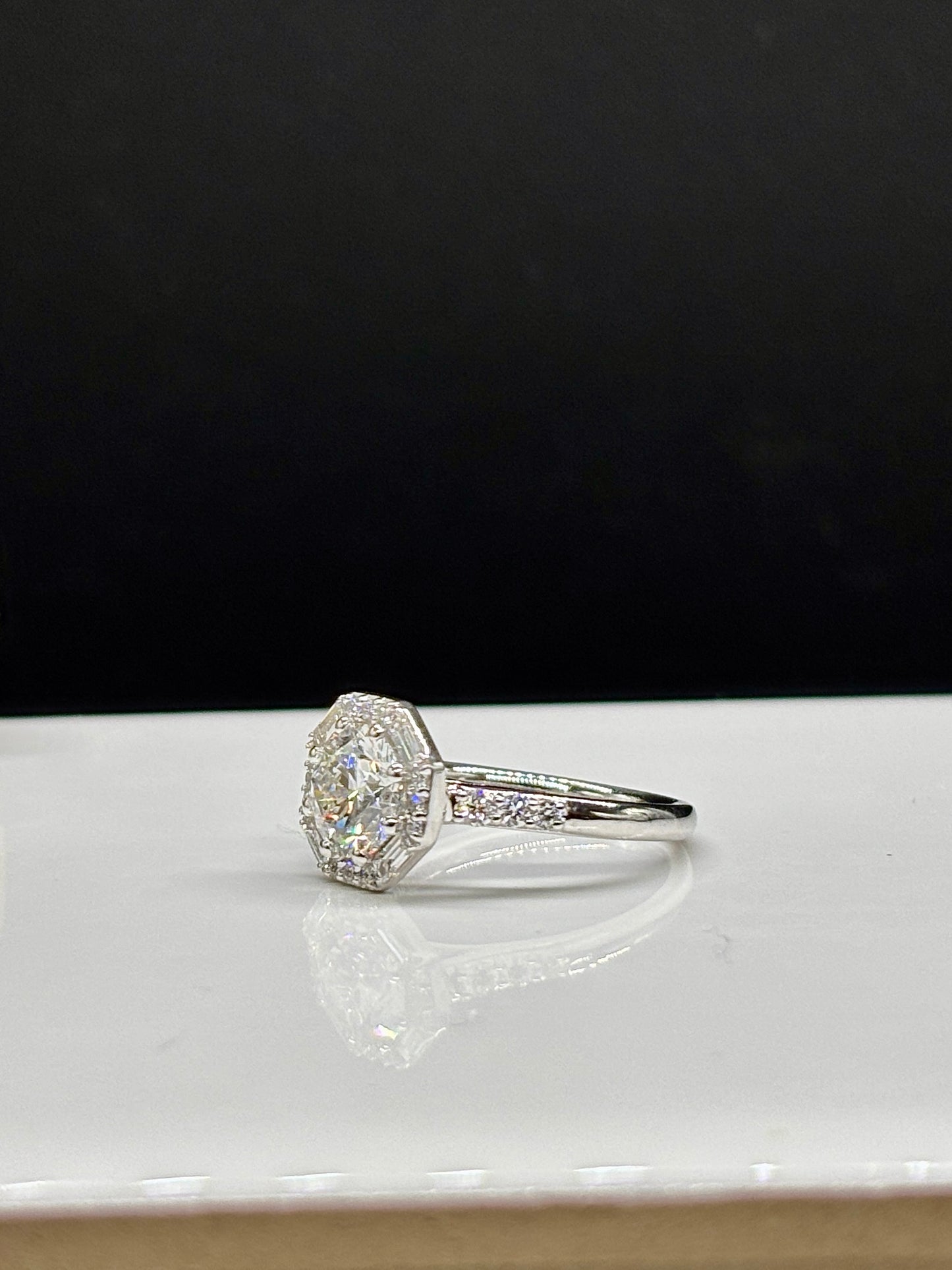 Pearl Lab Grown Diamond Ring - Classic & Elegant