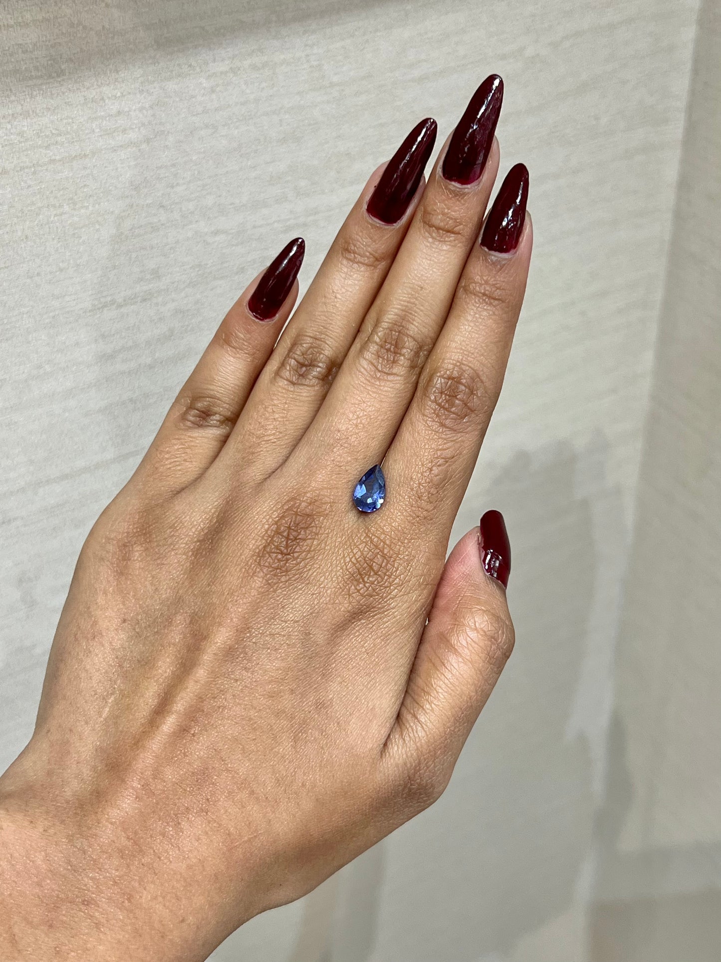 Lab Grown Light blue sapphire Pear Shape 1.55ct | Exquisite Gemstones - Fiona Diamonds - Fiona Diamonds