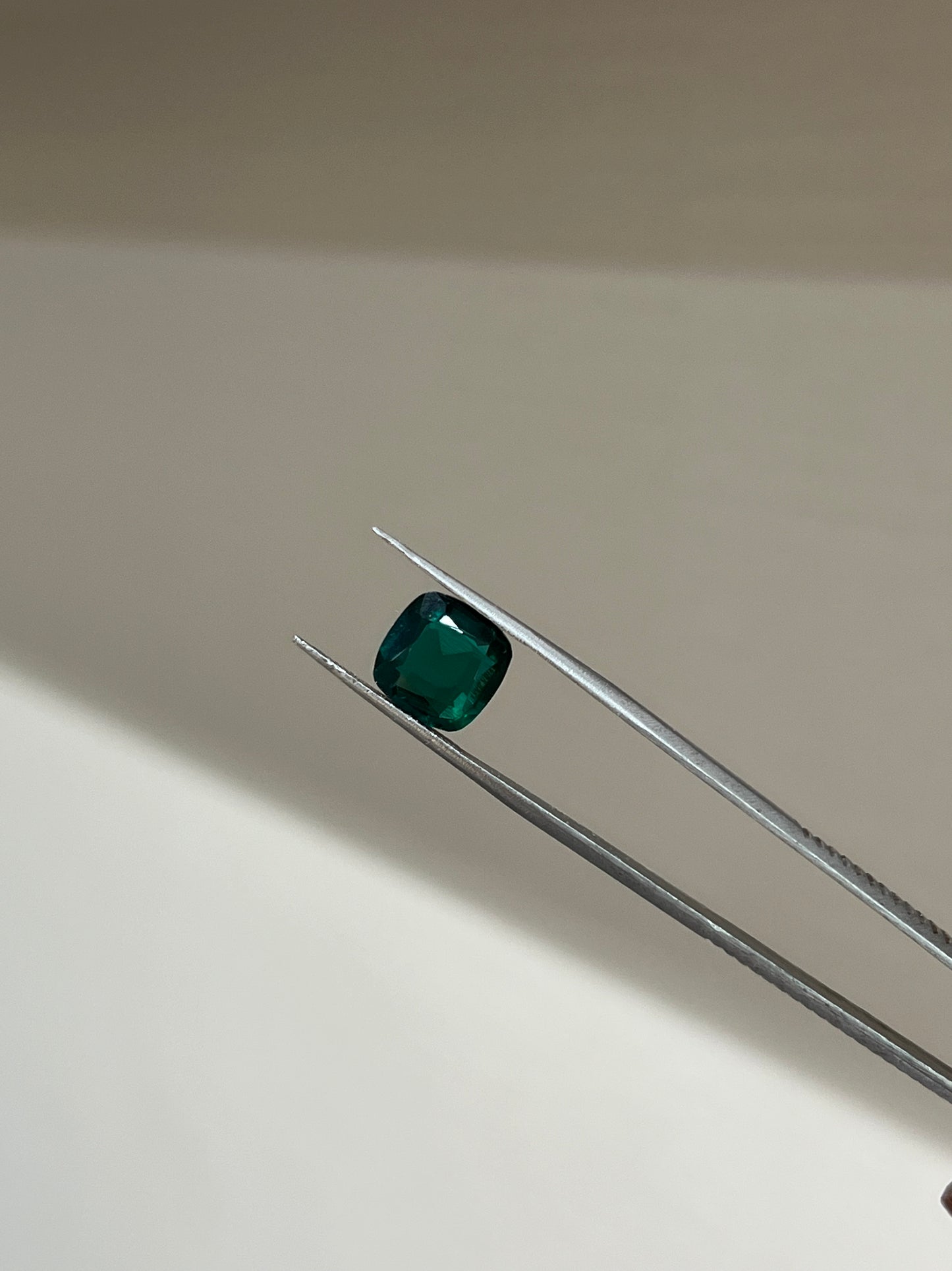 Lab Grown Zambian Emerald Cusion Shape 3.75ct | Exquisite Gemstones - Fiona Diamonds - Fiona Diamonds