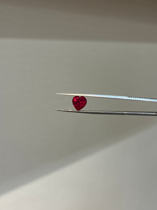 Lab Grown ruby heart Shape 3.51ct | Exquisite Gemstones - Fiona Diamonds - Fiona Diamonds