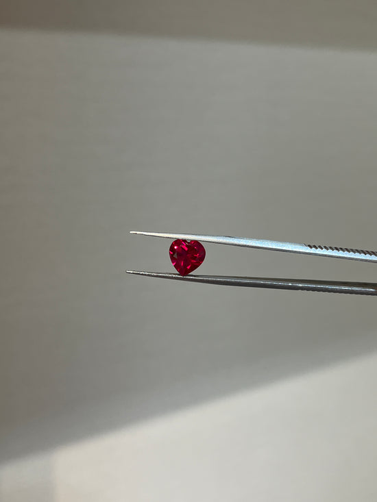 Lab Grown ruby heart Shape 3.51ct | Exquisite Gemstones - Fiona Diamonds - Fiona Diamonds