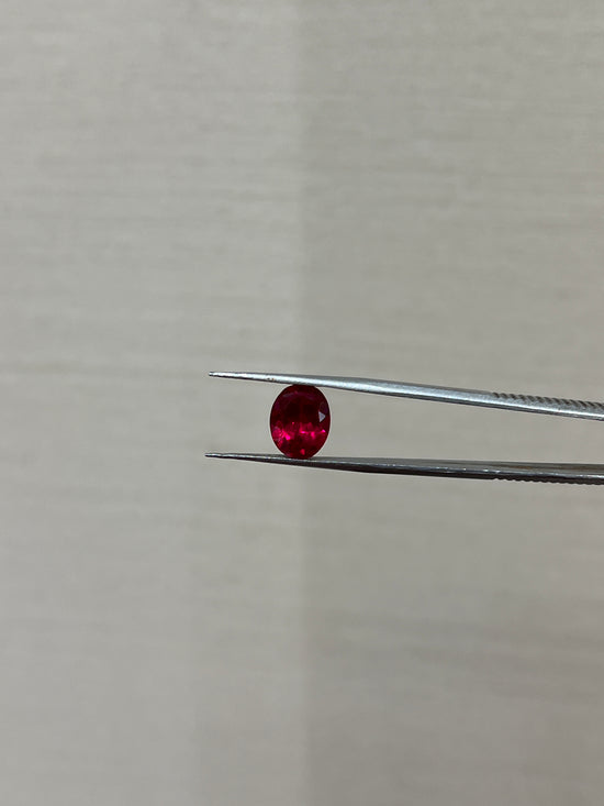 Lab Grown ruby oval Shape 4.71ct | Exquisite Gemstones - Fiona Diamonds - Fiona Diamonds