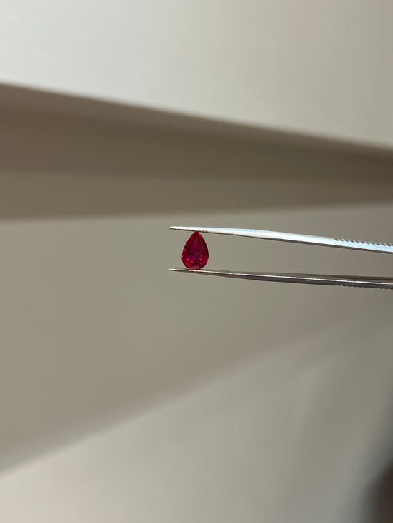 Lab Grown ruby pear Shape 2.68ct | Exquisite Gemstones - Fiona Diamonds - Fiona Diamonds