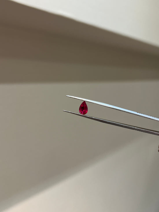 Lab Grown ruby pear Shape 1.15ct | Exquisite Gemstones - Fiona Diamonds - Fiona Diamonds