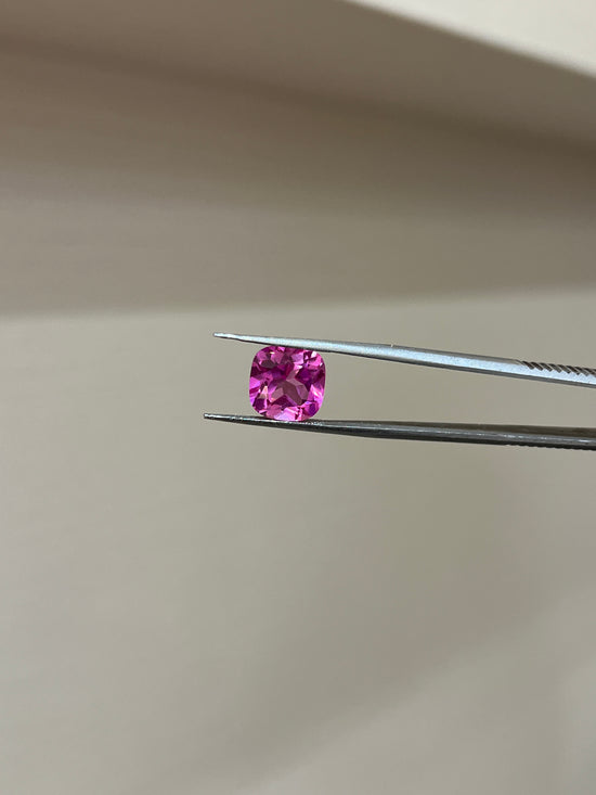 Lab Grown Pink sapphire Cusion Shape 7.65ct | Exquisite Gemstones - Fiona Diamonds - Fiona Diamonds