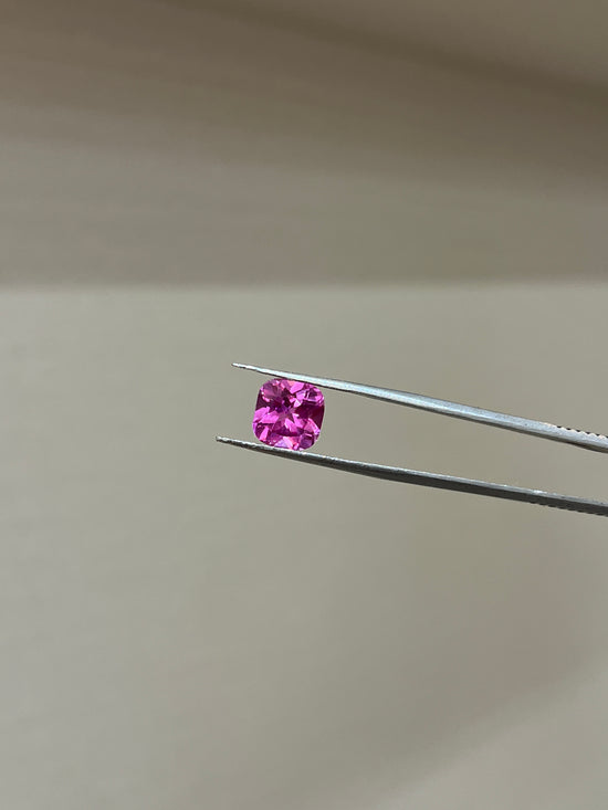 Lab Grown Pink sapphire Cusion Shape 4.19ct | Exquisite Gemstones - Fiona Diamonds - Fiona Diamonds