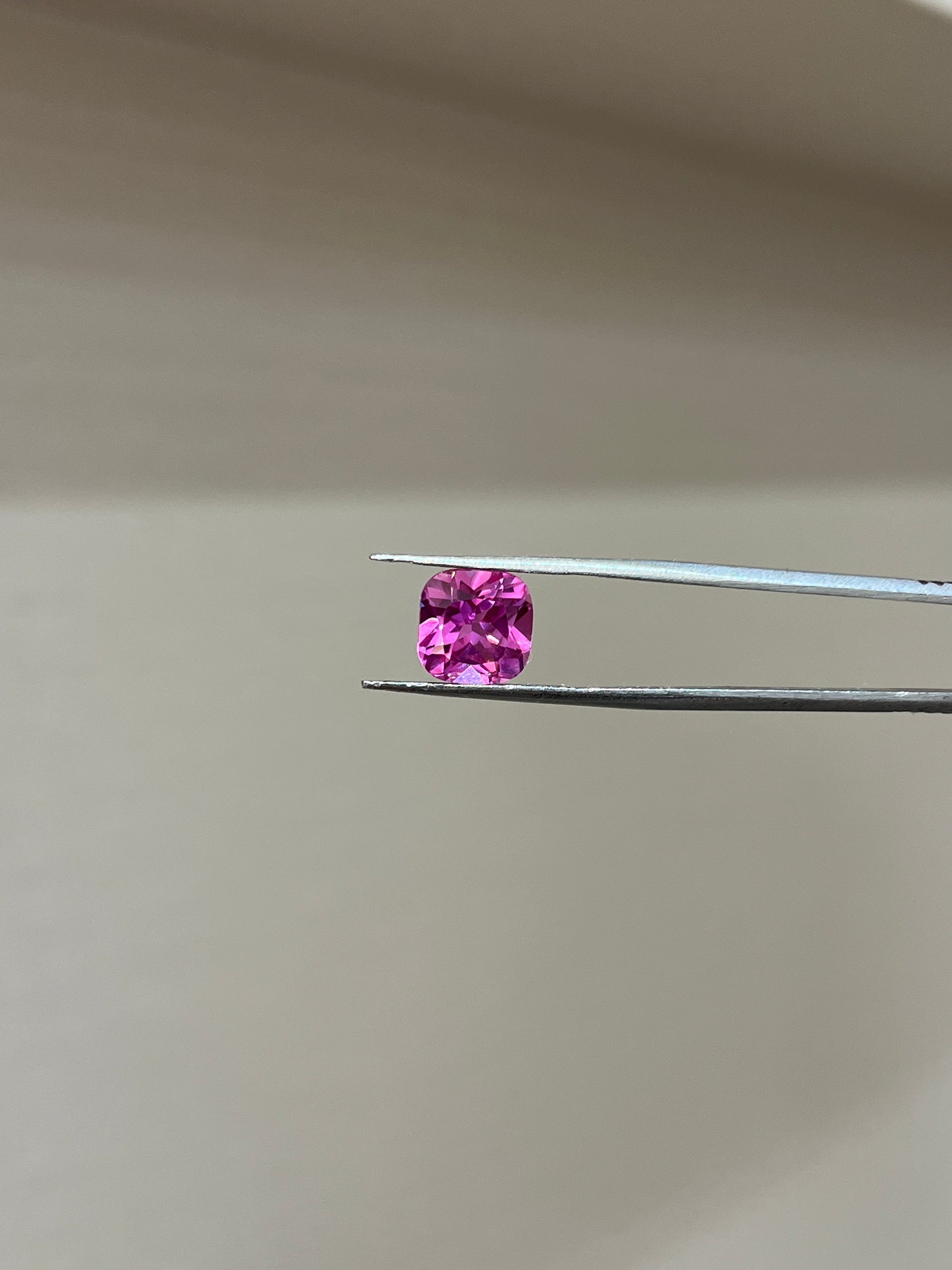 Lab Grown Pink sapphire Cusion Shape 4.19ct | Exquisite Gemstones - Fiona Diamonds - Fiona Diamonds