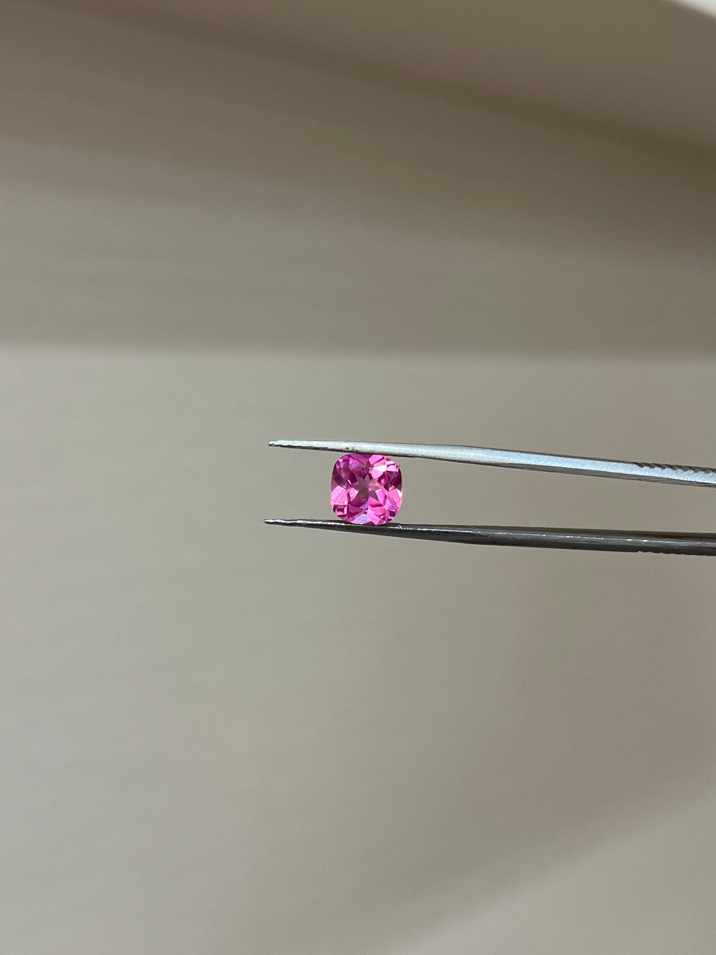 Lab Grown Pink sapphire Cusion Shape 2.84ct | Exquisite Gemstones - Fiona Diamonds - Fiona Diamonds