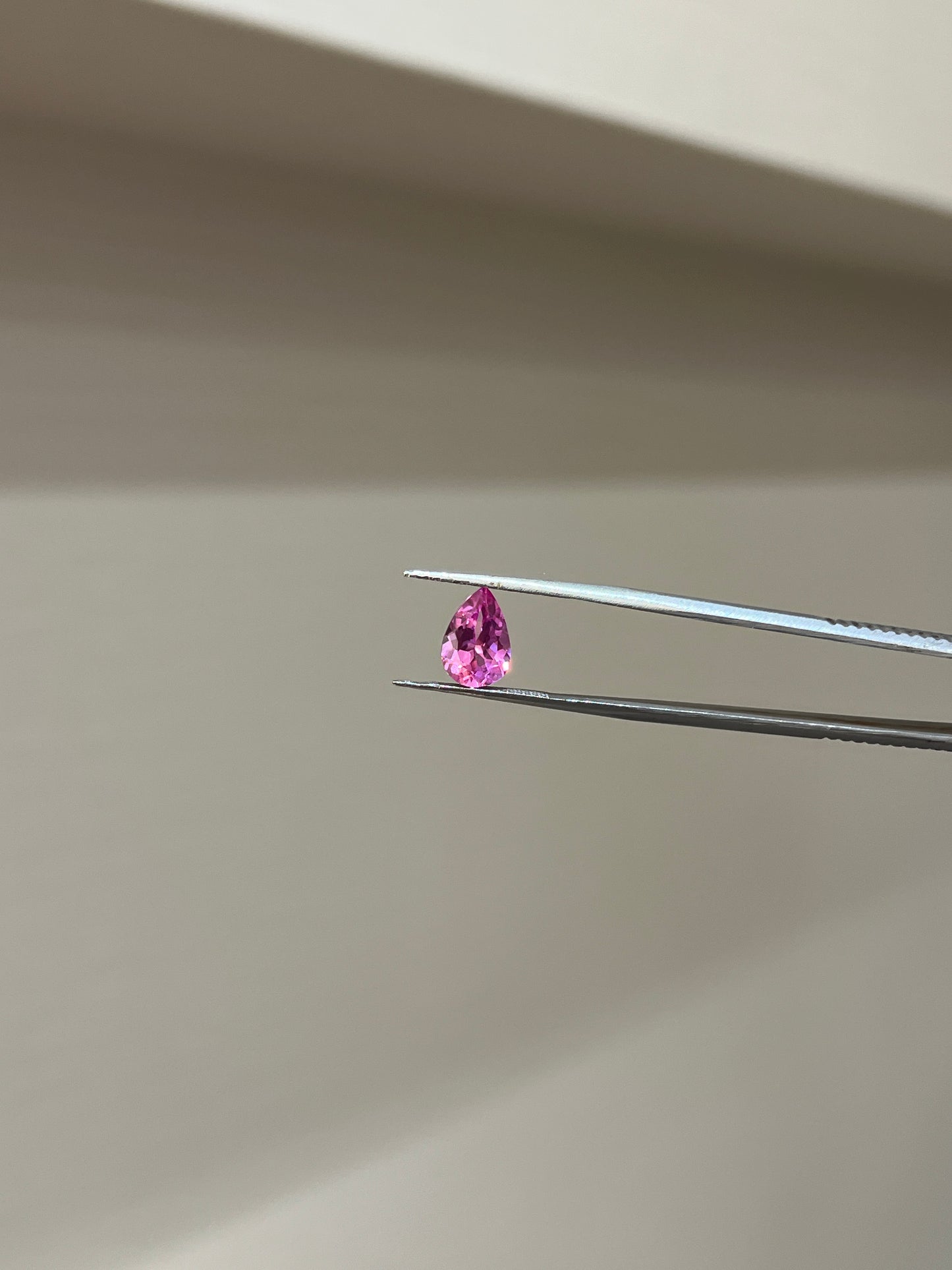 Lab Grown Pink sapphire Pear Shape 2.58ct | Exquisite Gemstones - Fiona Diamonds - Fiona Diamonds