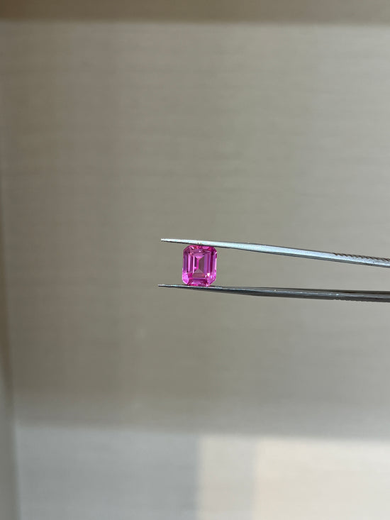 Lab Grown Pink sapphire Emerald Shape 4.83ct | Exquisite Gemstones - Fiona Diamonds - Fiona Diamonds