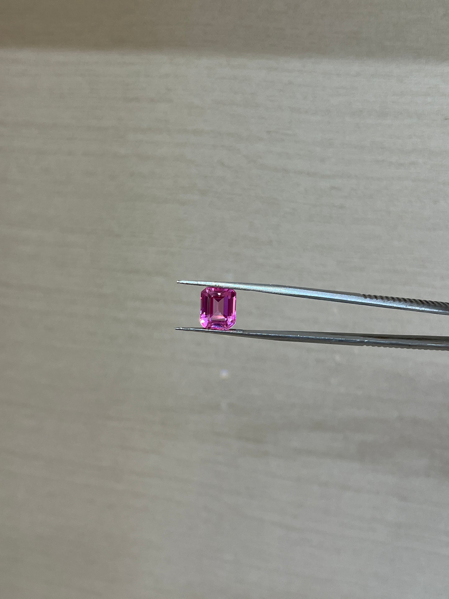 Lab Grown Pink sapphire Emerald Shape 4.83ct | Exquisite Gemstones - Fiona Diamonds - Fiona Diamonds