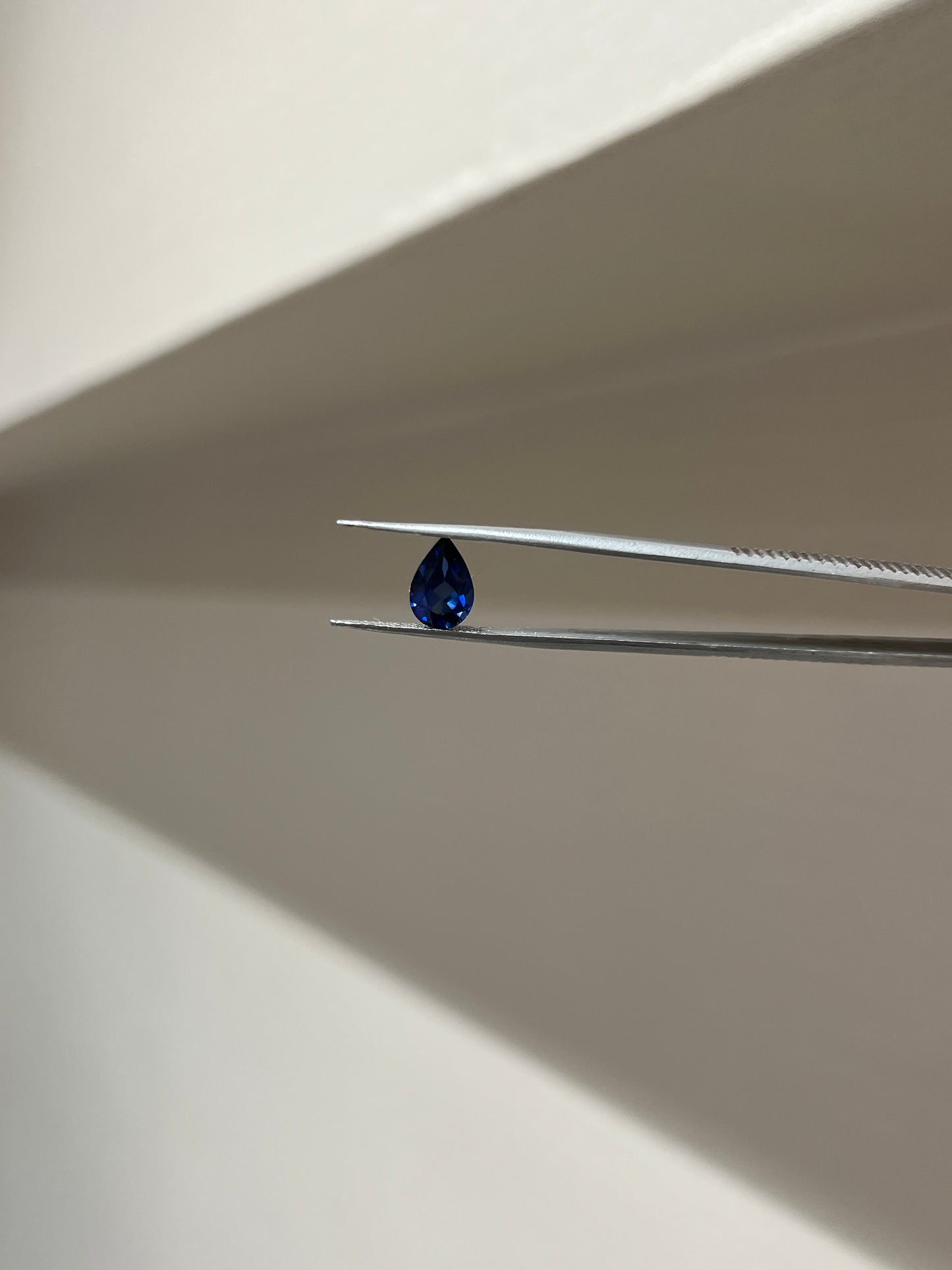 Lab Grown deep blue sapphire pear Shape 2.49ct | Exquisite Gemstones - Fiona Diamonds - Fiona Diamonds