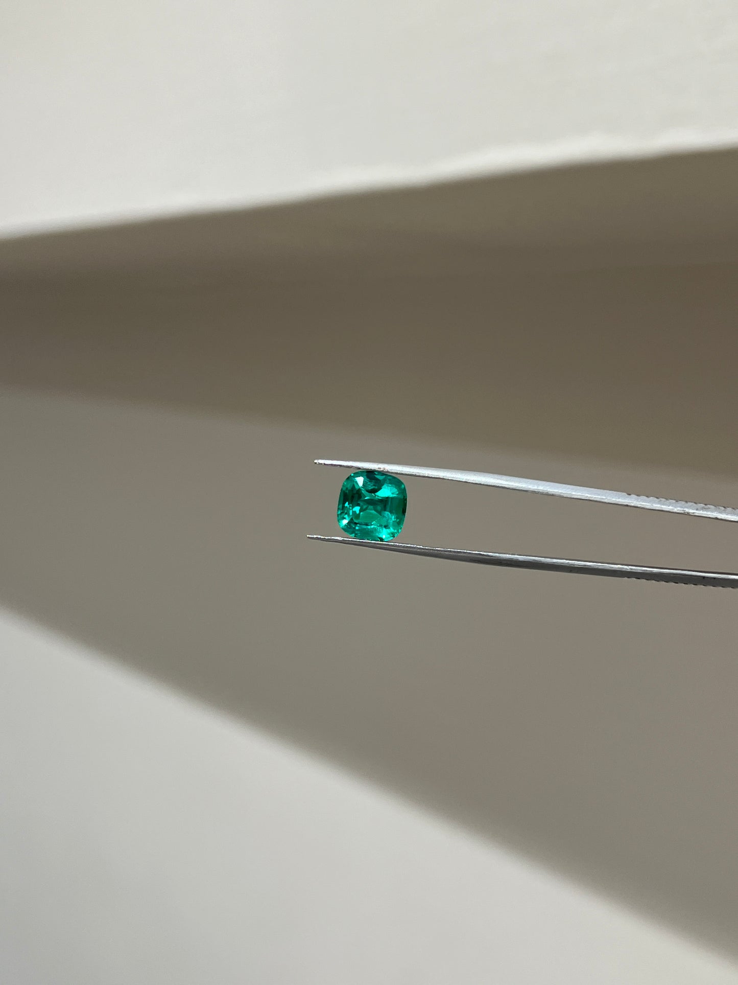 Lab Grown Colombian Emerald Cusion Shape 3.08ct | Exquisite Gemstones - Fiona Diamonds - Fiona Diamonds