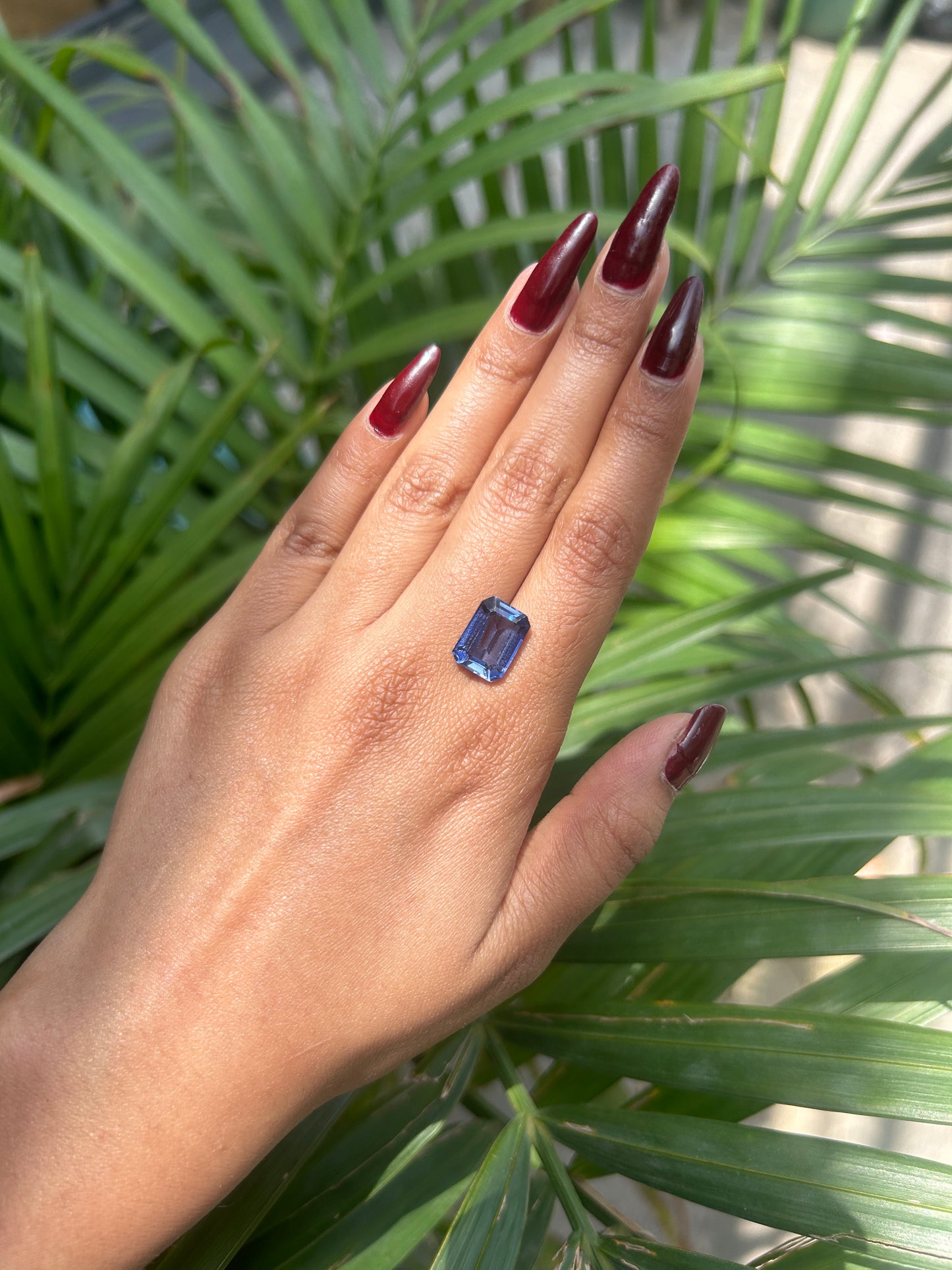 Lab Grown Light blue sapphire Emerald Shape 7.28ct | Exquisite Gemstones - Fiona Diamonds - Fiona Diamonds