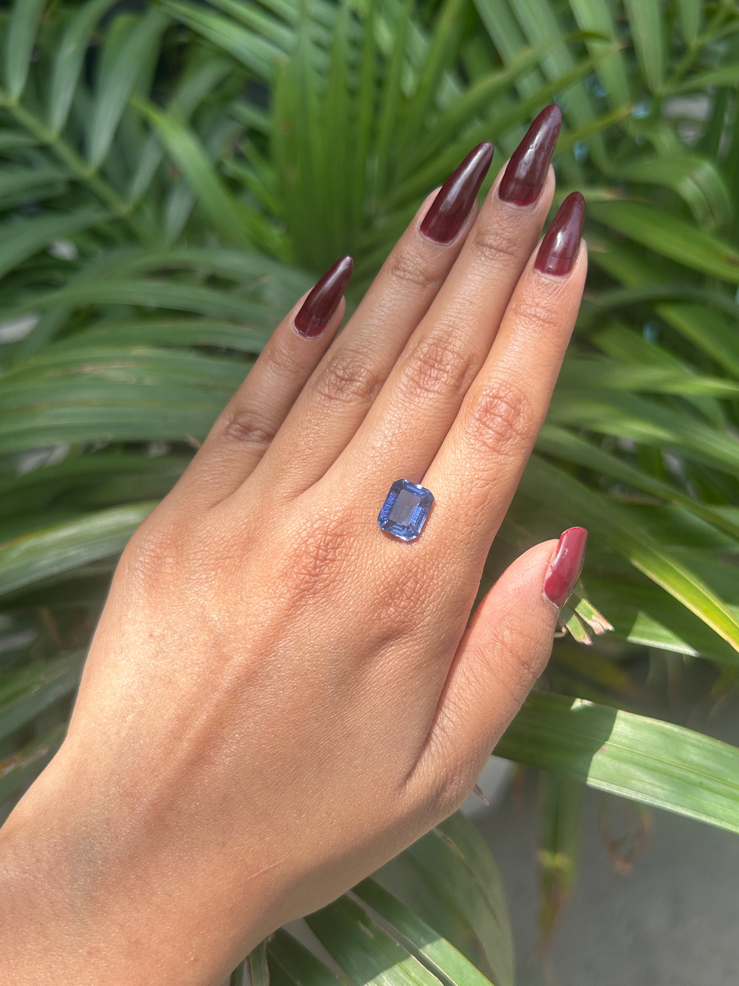 Lab Grown Light blue sapphire Emerald Shape 4.71ct | Exquisite Gemstones - Fiona Diamonds - Fiona Diamonds