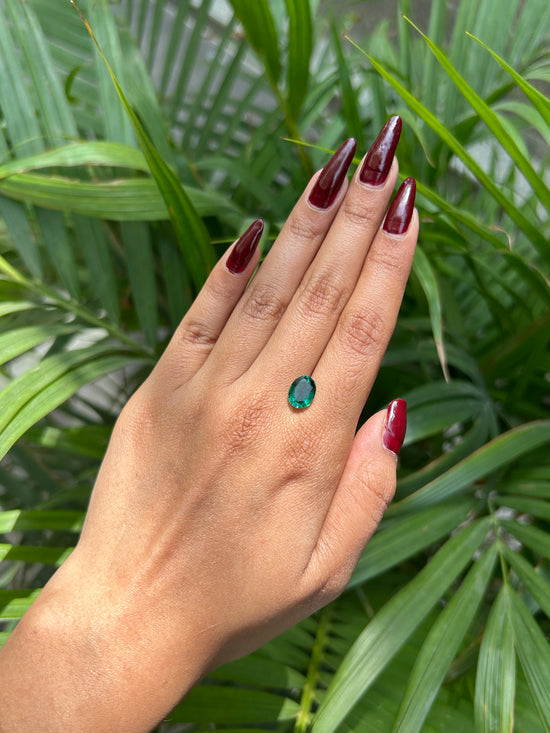 Lab Grown Zambian Emerald Oval Shape 1.82ct | Exquisite Gemstones - Fiona Diamonds - Fiona Diamonds