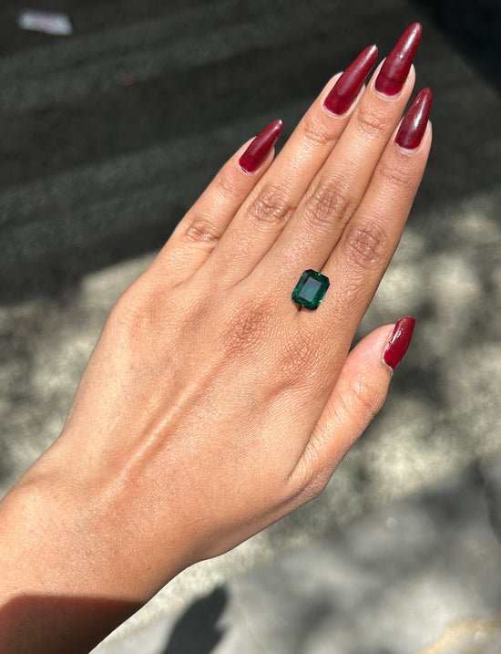 Lab Grown Zambian Emerald Emerald Shape 2.74ct | Exquisite Gemstones - Fiona Diamonds - Fiona Diamonds