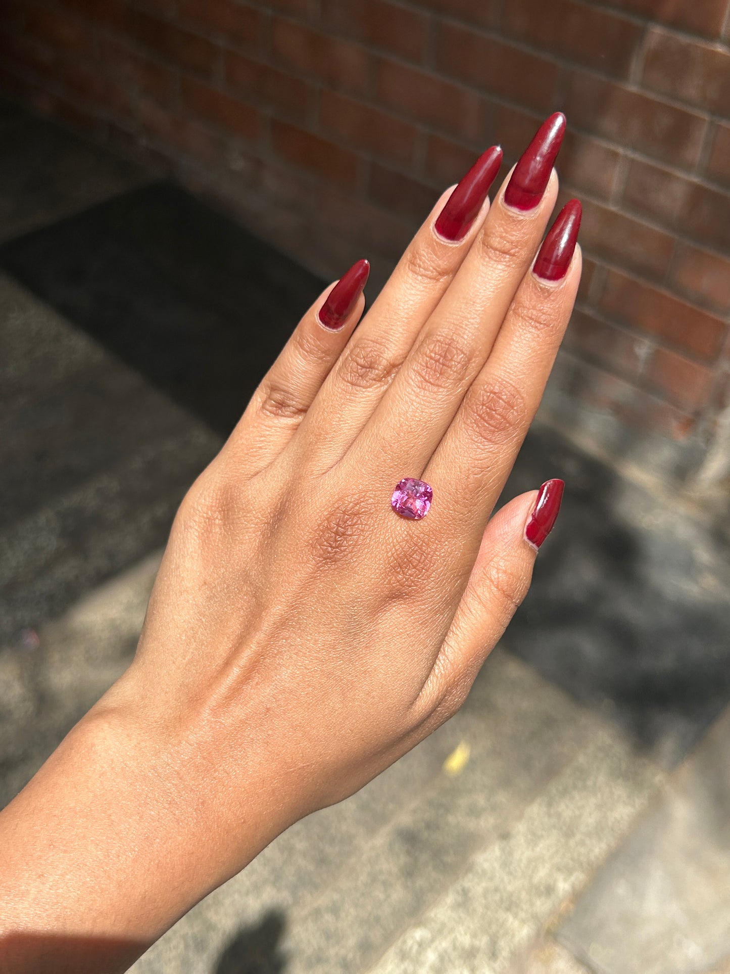 Lab Grown Pink sapphire Cusion Shape 2.84ct | Exquisite Gemstones - Fiona Diamonds - Fiona Diamonds