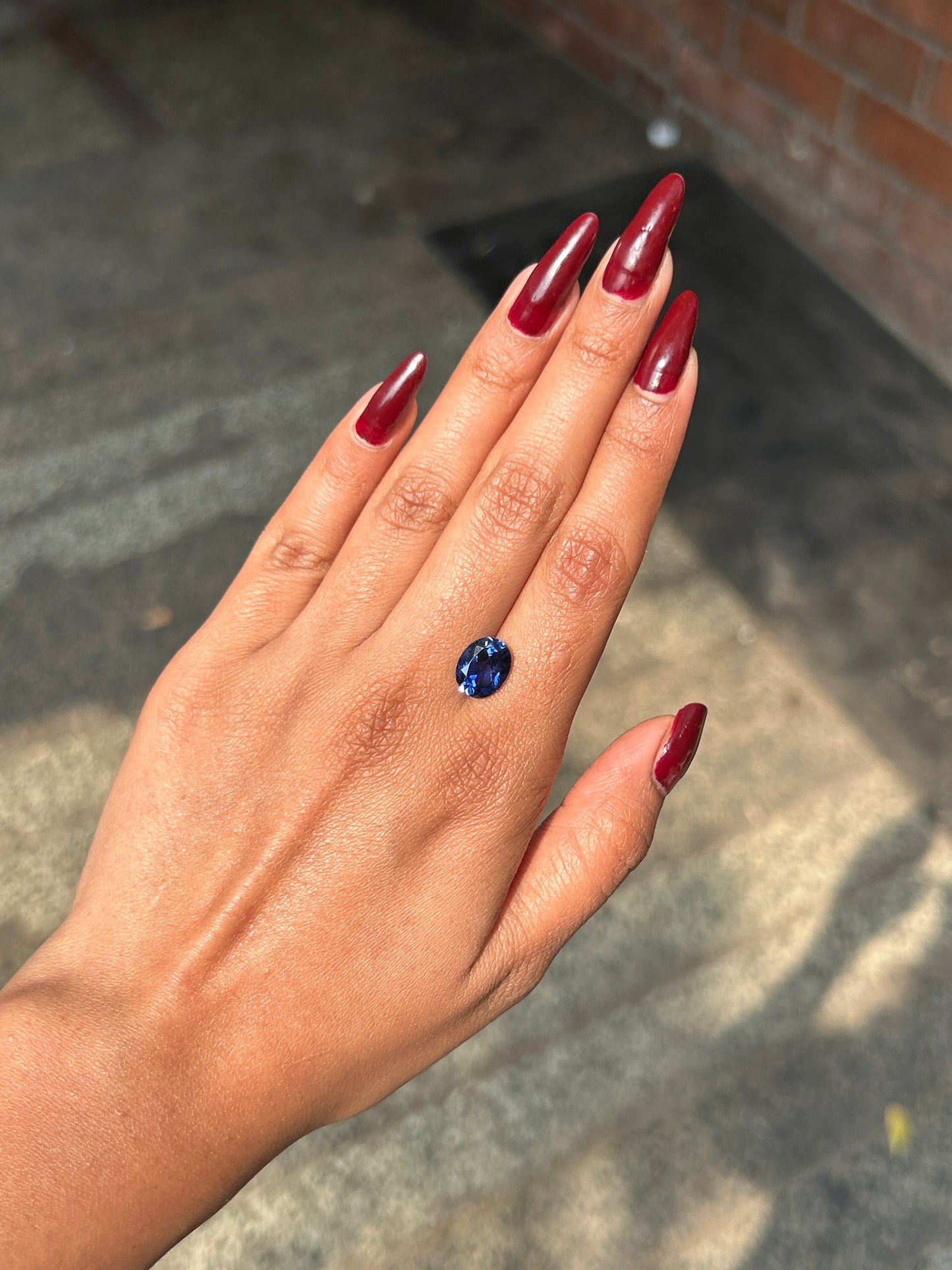 Lab Grown deep blue sapphire oval Shape 3.33 ct | Exquisite Gemstones - Fiona Diamonds - Fiona Diamonds