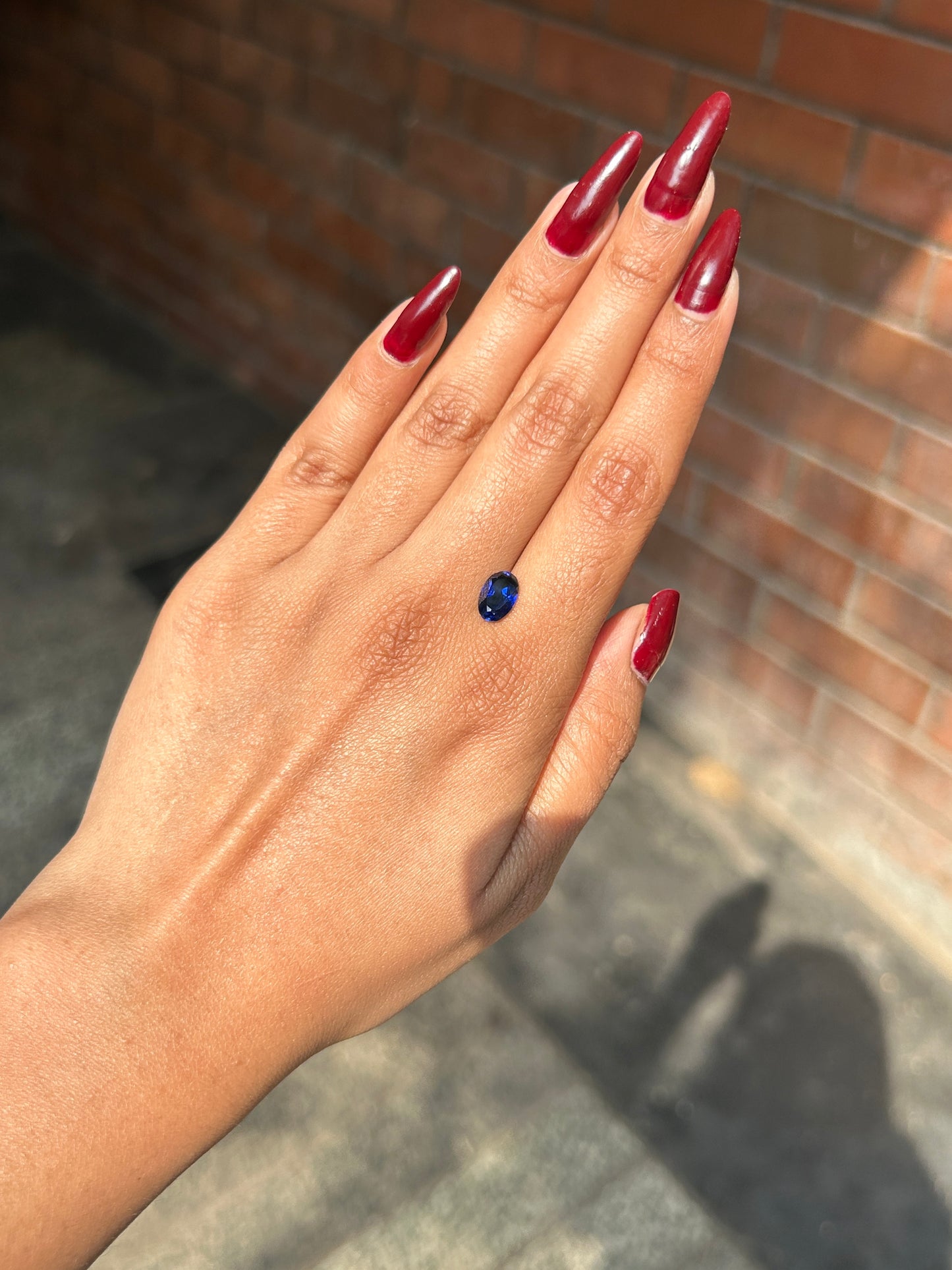 Lab Grown deep blue sapphire oval Shape 1.59ct | Exquisite Gemstones - Fiona Diamonds - Fiona Diamonds