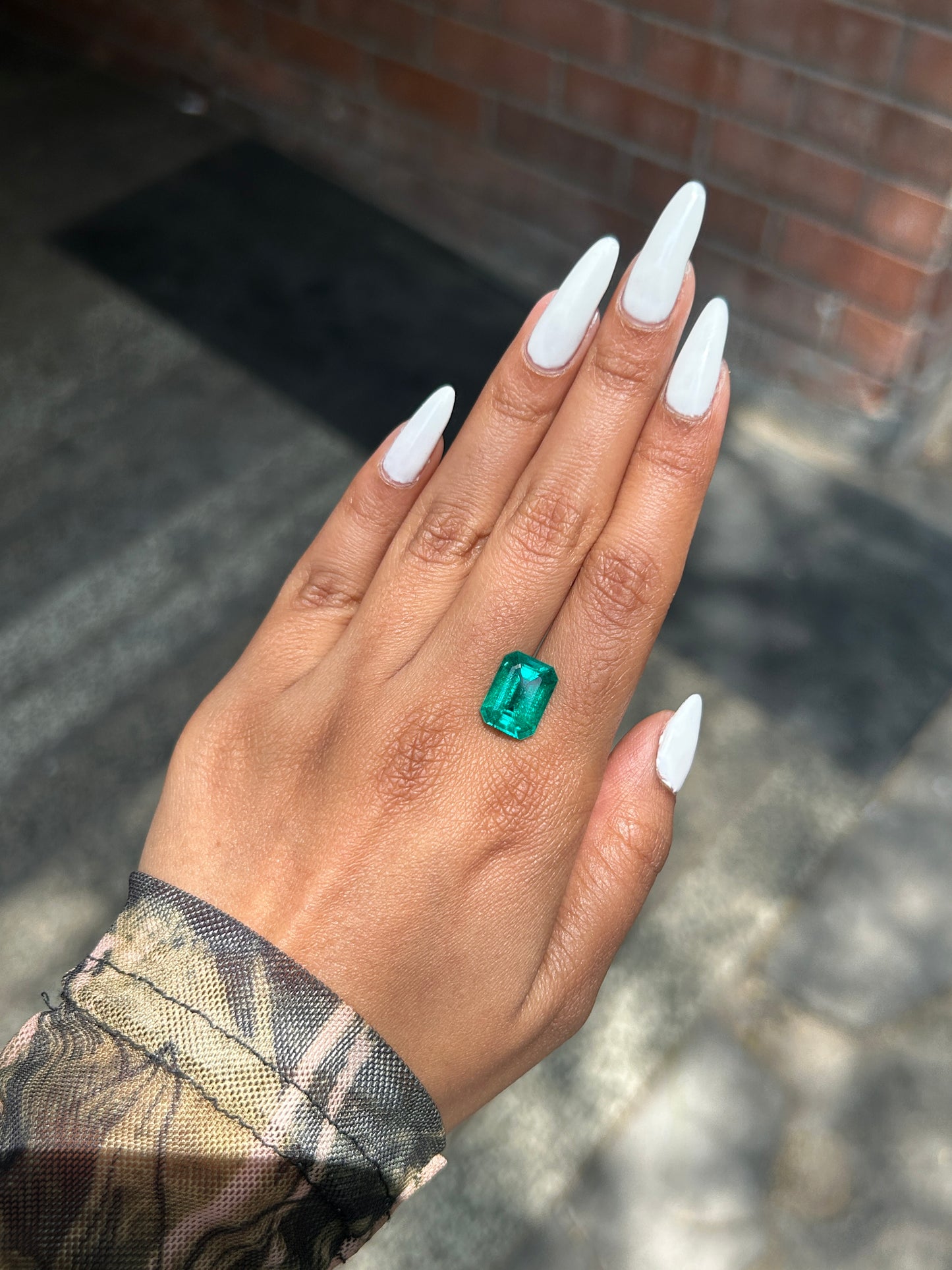 Lab Grown Colombian Emerald Emerald Shape 4.62ct | Exquisite Gemstones - Fiona Diamonds - Fiona Diamonds