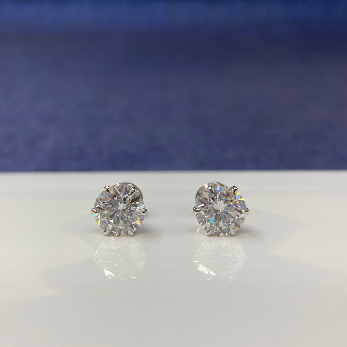 Santi 3ct Lab Grown Diamond Earrings - Radiant Grandeur