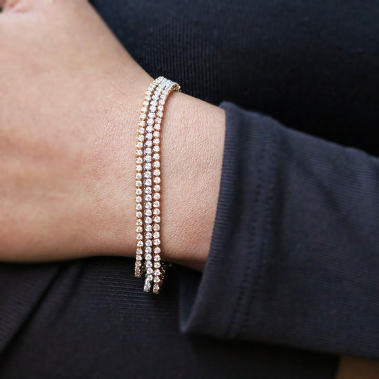 Shop Monte Carlo Fancy Shape Diamond Bracelet in 18K Rose Gold Online