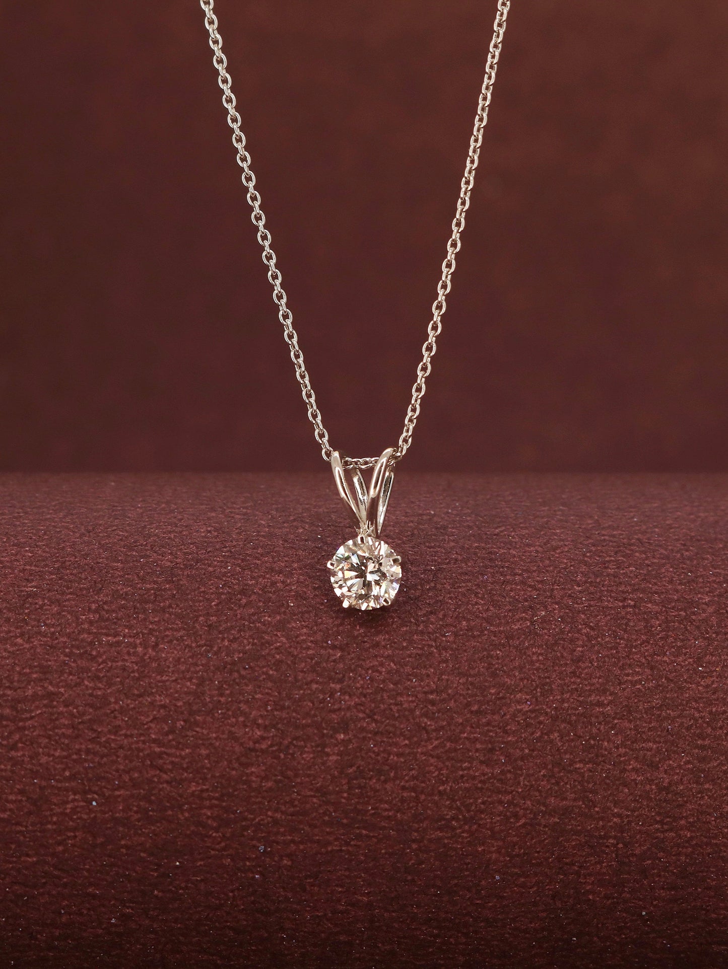 Ethervista 50 Pointer Round Lab Diamond Pendant - Elegant & Radiant