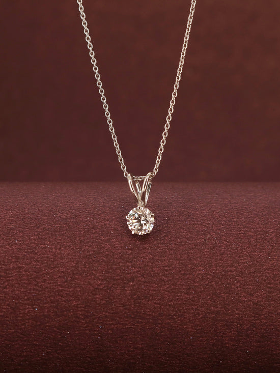 Ethervista 50 Pointer Round Lab Diamond Pendant - Elegant & Radiant