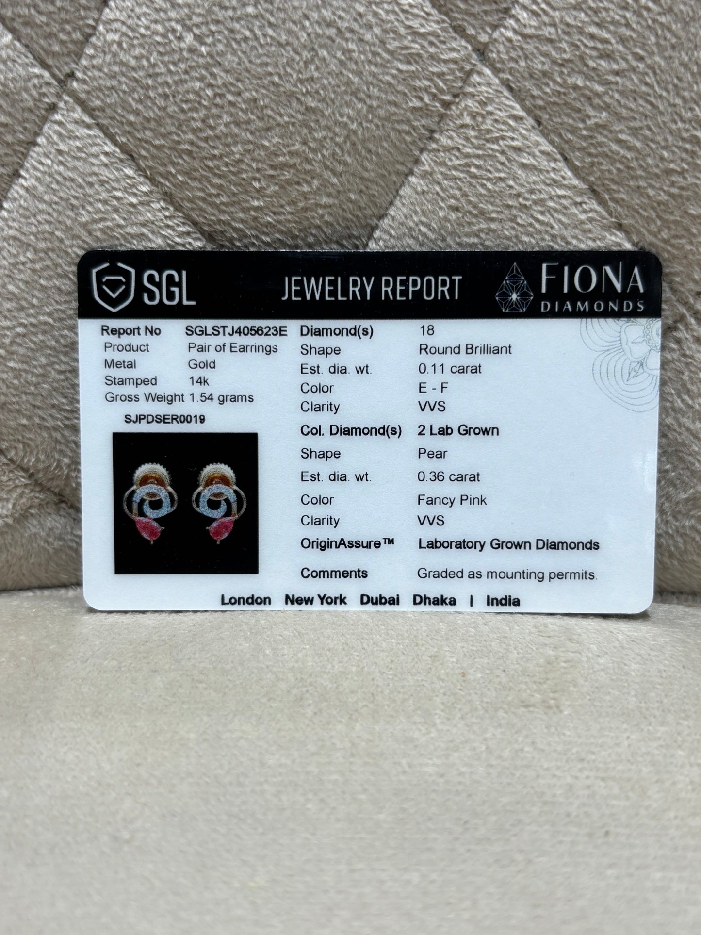 Solvira Lab Diamond Earring - Radiant Beauty by Fiona Diamonds - Fiona Diamonds - Fiona Diamonds