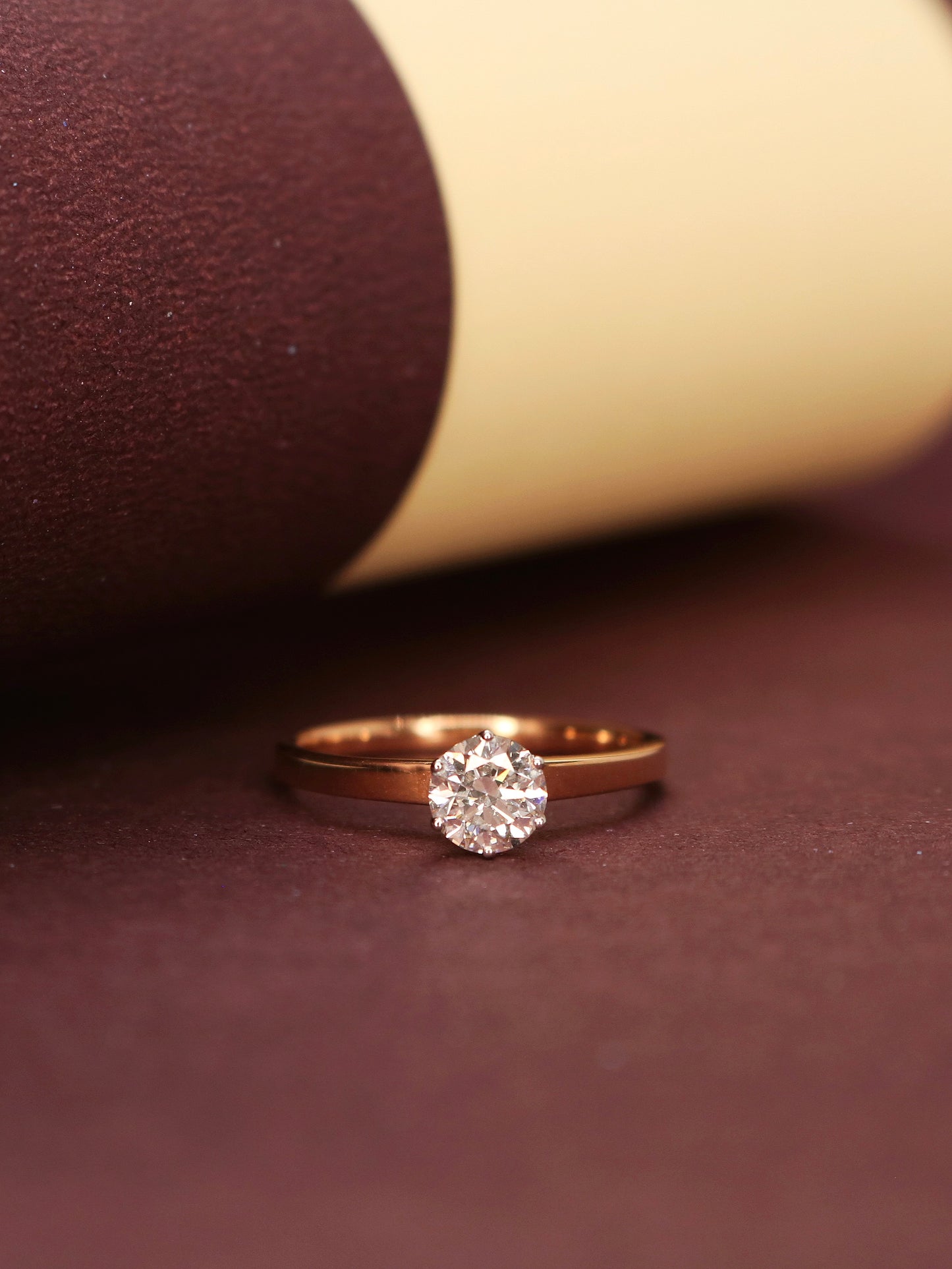 Levi 55 Pointer Lab Grown Diamond Ring Classic Style by Fiona Diamonds