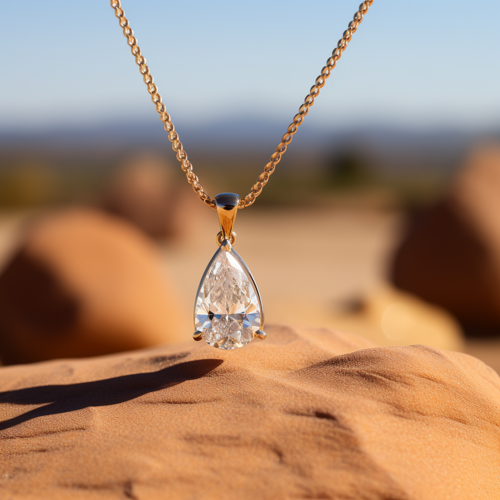 Buy Pear Shaped Diamond Pendant | kasturidiamond