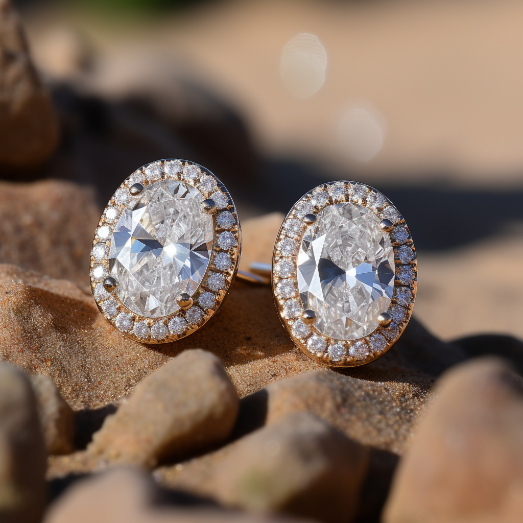 Oval Diamond Studs – KBH Jewels