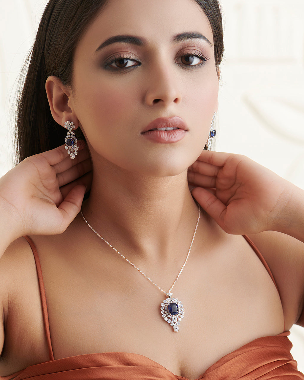 Veronica Lab Grown Diamond Pendant Earring Set - Elegant & Sophisticated