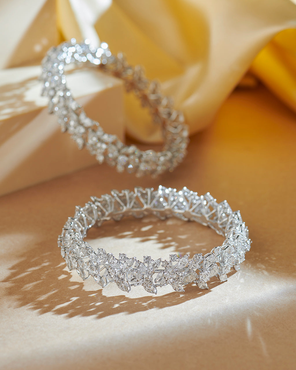 Catherine de Medici Lab Diamond Bangle - Timeless Royalty