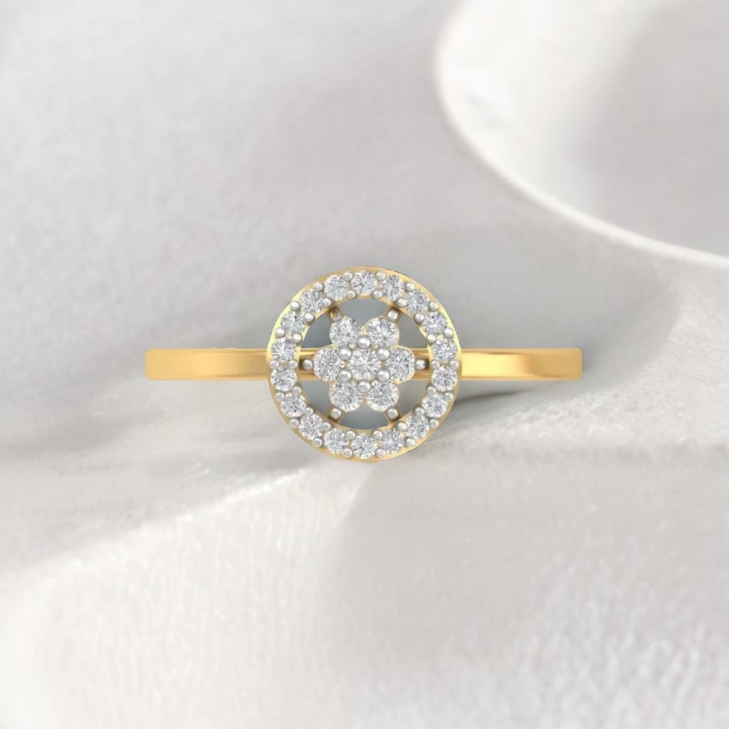 Tinge lab grown diamond fancy ring