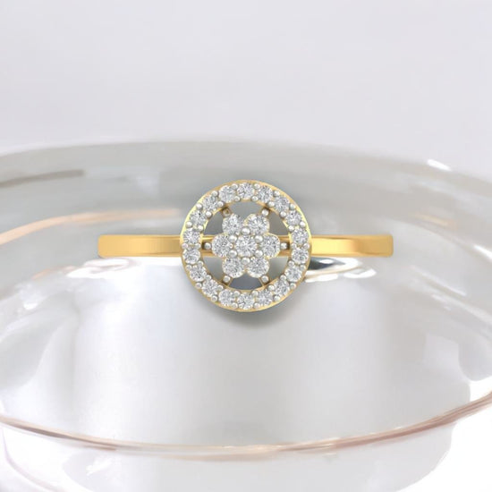 Tinge lab grown diamond fancy ring