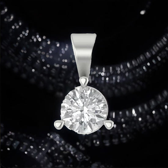 Hialy 51 Pointer Round Solitaire Lab Diamond Pendant - Fiona Diamonds - Fiona Diamonds