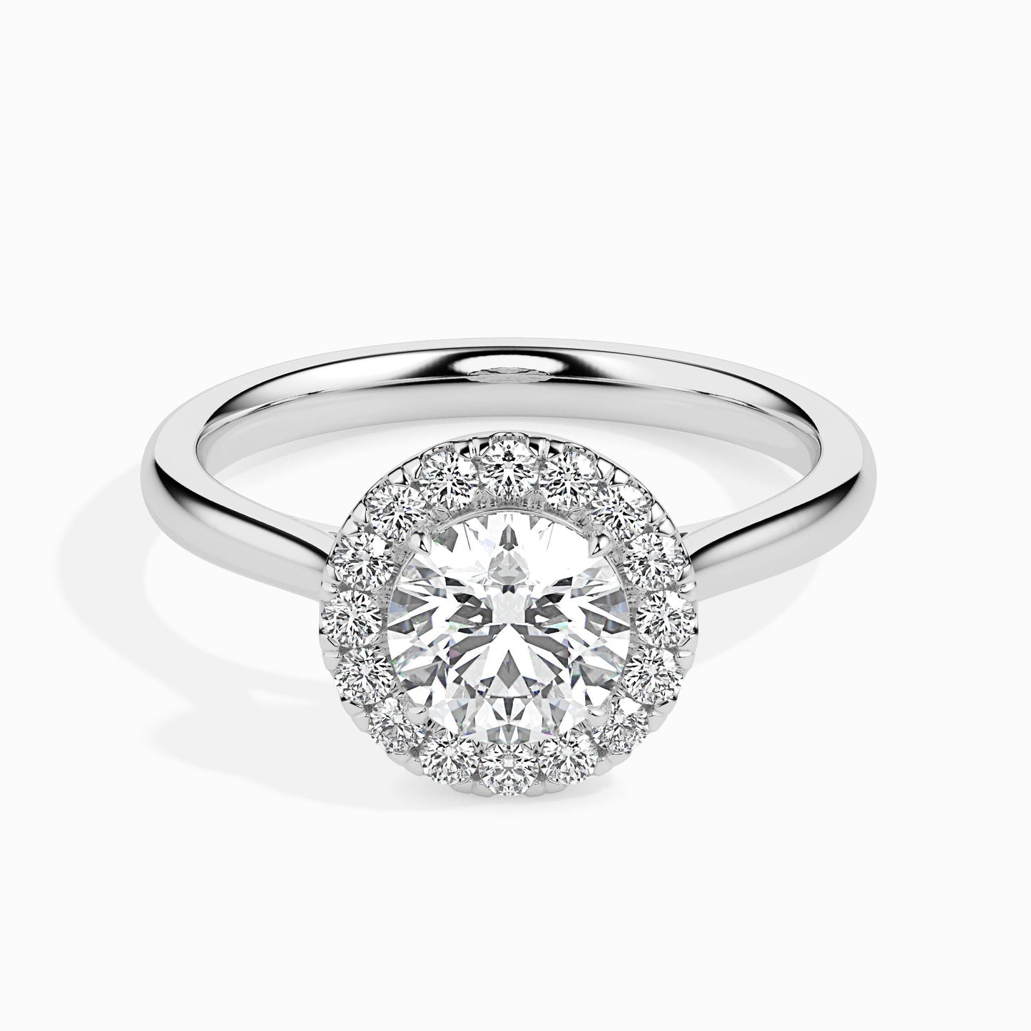 2ct Round Halo Lab Diamond Hunk Ring - Fiona Diamonds - Fiona Diamonds