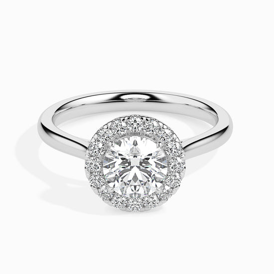 1ct Round Halo Lab Diamond Hunk Ring - Fiona Diamonds - Fiona Diamonds