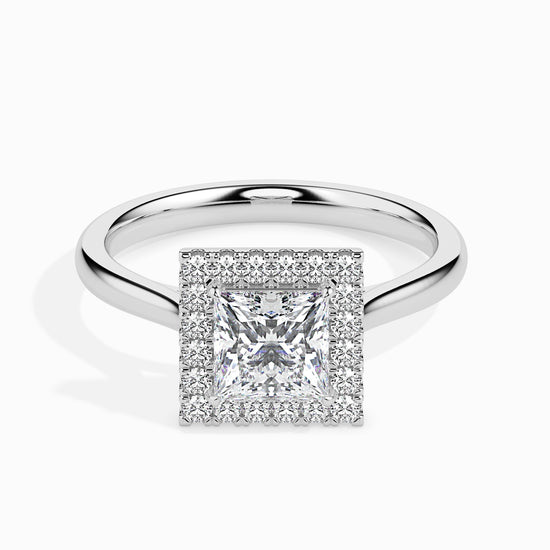 1ct Princess Halo Lab Diamond Vivian Ring - Fiona Diamonds - Fiona Diamonds