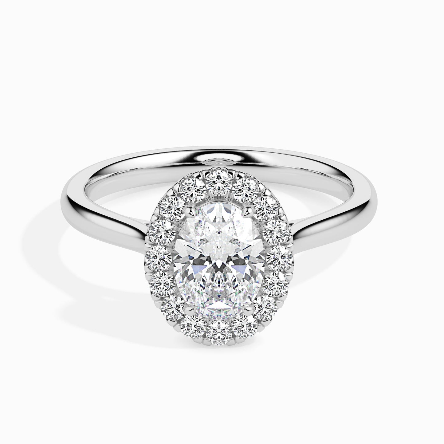 1.5ct Oval Halo Lab Diamond Actual Ring - Fiona Diamonds - Fiona Diamonds