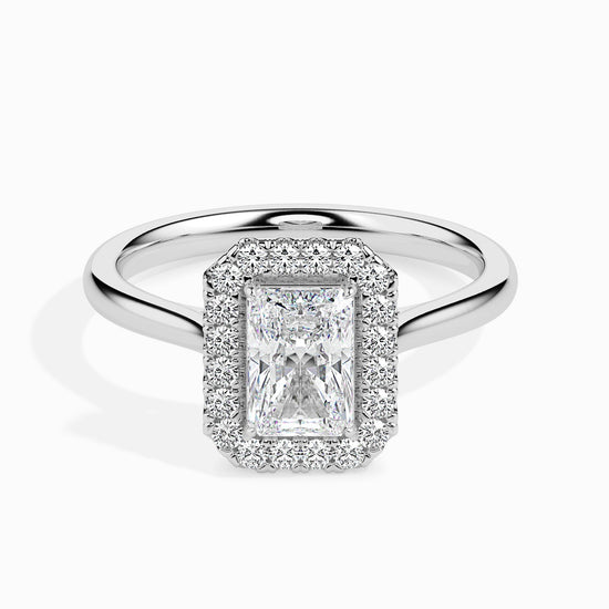 1ct Rediant Halo Lab Diamond Fictile Ring - Fiona Diamonds - Fiona Diamonds