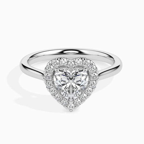 1ct Heart Halo Lab Diamond Welkin Ring - Fiona Diamonds - Fiona Diamonds