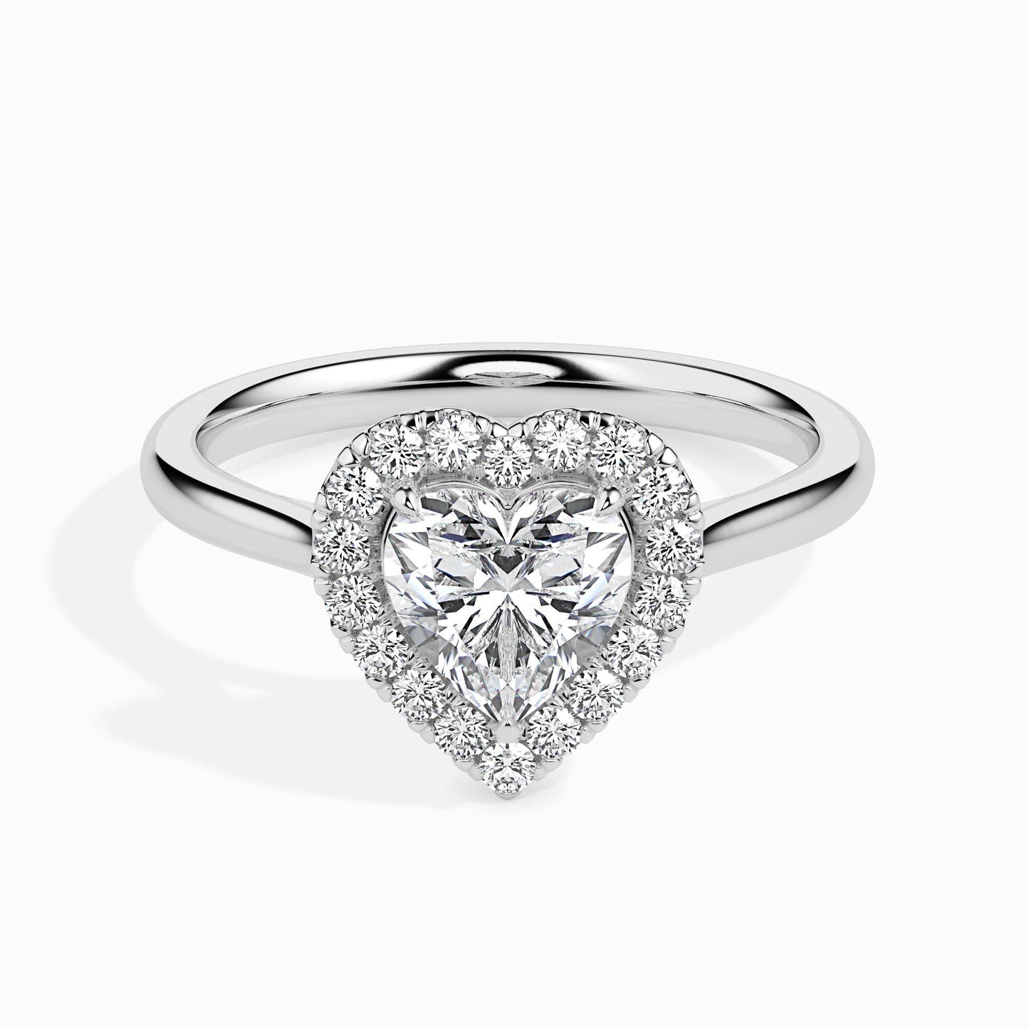 1.5ct Heart Halo Lab Diamond Welkin Ring - Fiona Diamonds - Fiona Diamonds