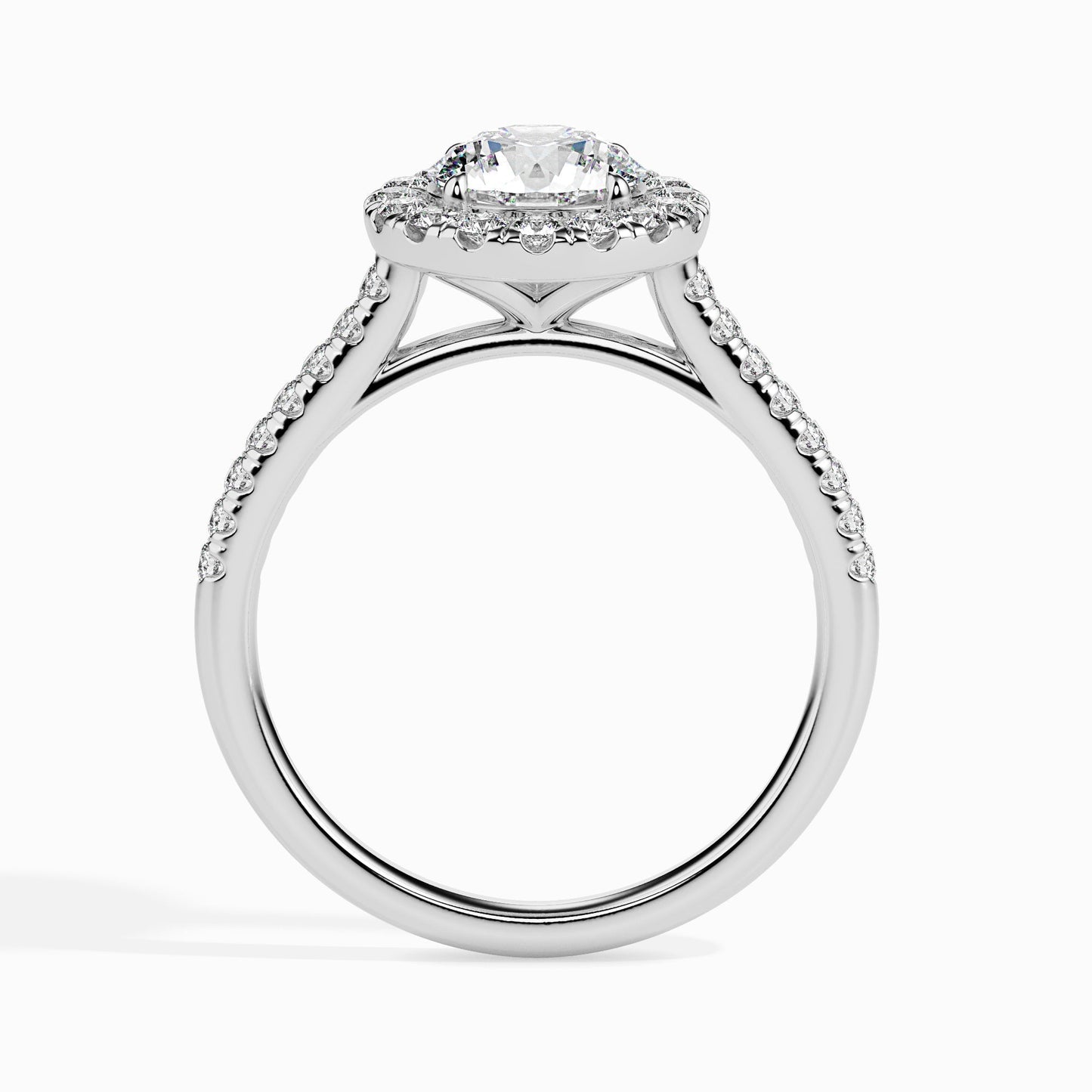 50 pointer Lab Diamond  solitaire engagement ring 18 karat white gold Fiona Diamonds